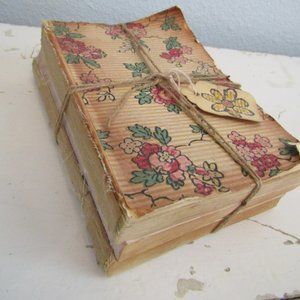 Bunched Vintage Tattered Books Tied with Twine, Home Decor